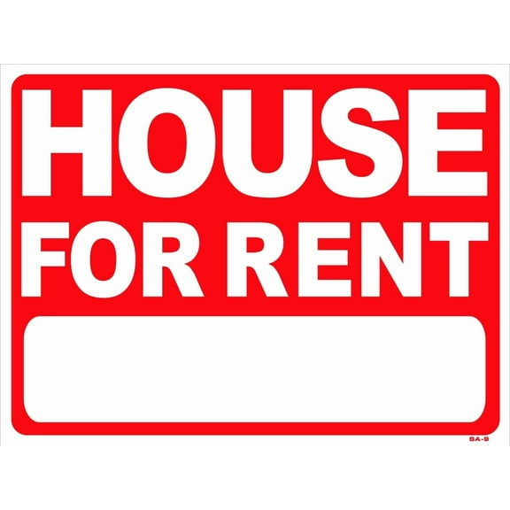 House for Rent 18"x24" Heavy Duty Indoor/Outdoor Plastic Sign