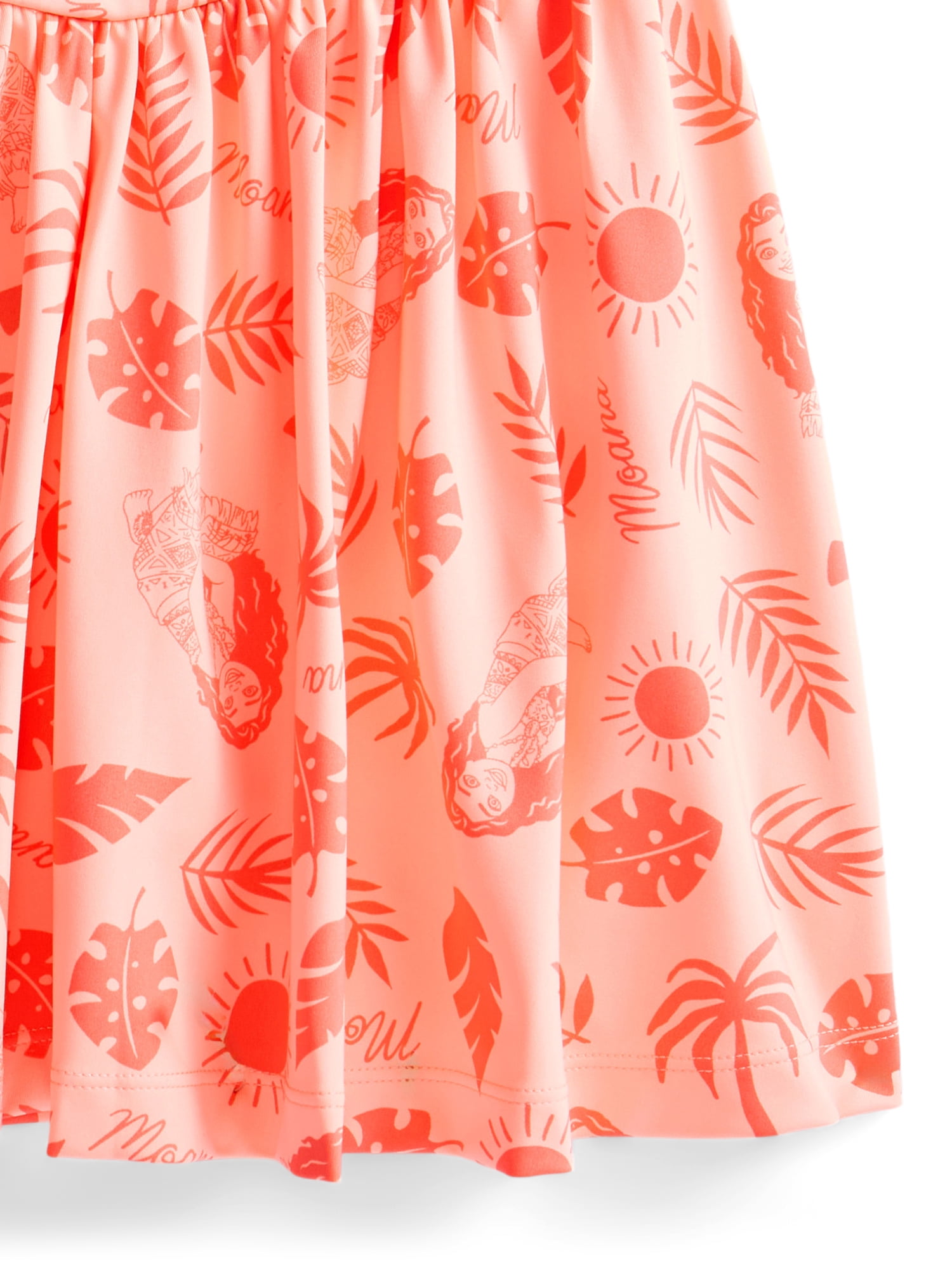 Moana Girls Active Sleeveless Dress with Built-In Shorts, Sizes 4-12