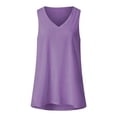 thumbnail image 3 of Camisa sin mangas con cuello en V para mujer para el verano: top informal oversize, poliéster/spandex, moda playera, tallas S-XXXXXL., 3 of 3