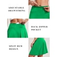 thumbnail image 6 of Weardear 18" High Waisted Skirts for Women Pleated Athletic Skorts with 4 Pockets Inner Drawstring Golf Skirts for Tennis Workout, 6 of 6