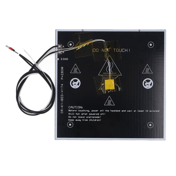 Heated Bed Kit, 3D Printer Hotbed Space Saving Avoid Colliding 235x235 Pre Welded With Position Hole For Replacement