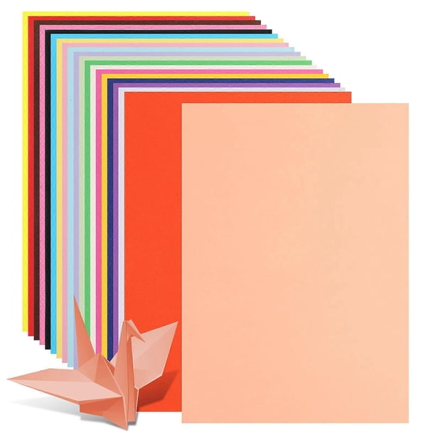 100 Sheets Cardstock Papers Colored Card Stock Colorful Origami Papers Color Paper Origami Sheets Papers Craft Papers