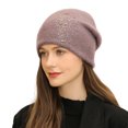 thumbnail image 2 of Wool Slouchy Knit Beanies Winter Hats for Women Soft Warm Slouch Skull Beanie Cap, 2 of 5