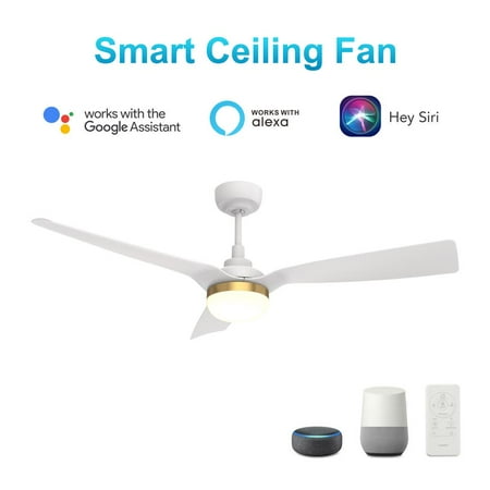 

Carro Spezia 52-inch Indoor/Damp Rated Outdoor Smart Ceiling Fan White Finish