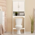 thumbnail image 2 of Topbuy Over the Toilet Storage Rack Bathroom Space Saver Cabinet W/ Double Doors, 2 of 8
