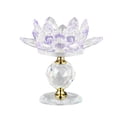 thumbnail image 4 of Portavelas de Vidrio Portavelas de Loto Portavelas Votivos Decorativos Portavelas de Vidrio Transparente para Cena Romántica Boda Baño Violeta, 4 of 9