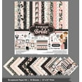 thumbnail image 3 of Inkdotpot Peach & Black Wedding Theme Collection Double,Sided Scrapbook Paper Kit Cardstock 12"x12" Card Making Paper Pack Of With Sticker Sheet - 16 Pages - Peach & Black, 3 of 4