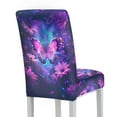 thumbnail image 2 of Xoenoiee Galaxy Butterfly Daisy Print Chair Covers for Dining Room, Dining Chair Slipcovers Stretch Dining Room Chair Covers Seat Protector, Washable Parsons Chair Cover for Home Banquet, 1 Set, 2 of 7