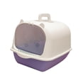 thumbnail image 1 of GROWTH TANK Enclosed Cat Toilet Portable Detachable Kitty Litter Tray Easy Cleaning Reusable White, 1 of 9