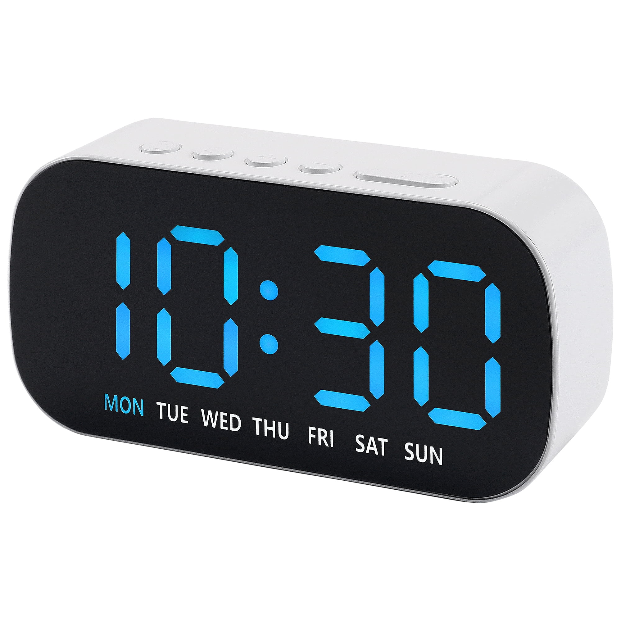 REGALWOVEN Dimmable LED Alarm Clock 5 Level Brightness, Dual Alarms, Snooze Function, Fits Bedside Table REGALWOVEN Dimmable LED Alarm Clock 5 Level Brightness, Dual Alarms, Snooze Function, Fits Bedside