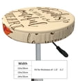 thumbnail image 2 of Goofa Thanksgiving With A Grateful Heart Printed Stool Covers Round, Waterproof Round Bar Stool Covers Anti-Slip Round Bar Stool Seat Cover with Elastic Bands Durable -13 inch, 2 of 7