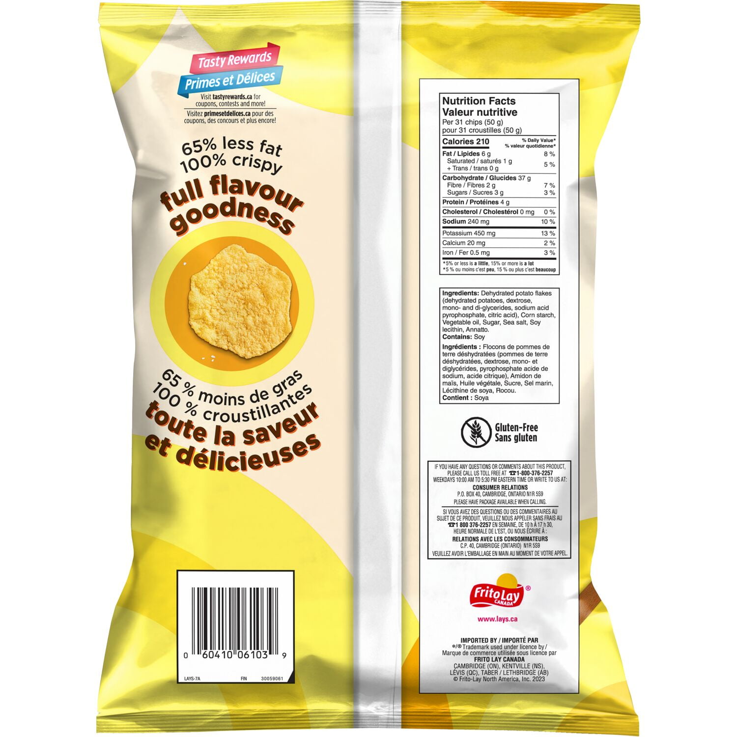 oven baked lays nutrition facts