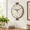 Vintage Wall Clock-17''-17 Inch, variant on Farmhouse Wall Clock Wrought Iron Frame With Retro Finish 17h*13.4d Inch Vintsilent Operated Clocks For Living Room Kitchen Bedro