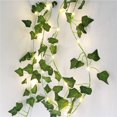 thumbnail image 1 of CUITING Green Rattan Artificial Garland Fake Plants Vine Garland String Light 2 Meters 20 LEDs USB Powered Wedding Party Christmas Holiday Patio Decoration, 1 of 7