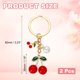 thumbnail image 2 of Llaveros de cereza Uxcell, 2 paquetes de llaveros de cereza, accesorios de bolso lindos para mujeres, colgante de mochila, llavero para llaves, regalo de moda, Rojo4, 2 of 7