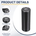 thumbnail image 3 of Uxcell 4 Pack Plastic Roller Wheel with Bearings, ID 3/8" (10mm)  x OD 1-1/4" (32mm) x Length 3-9/16" (90mm), Guiding Wheel Flat Belt Idler (Black), 3 of 5