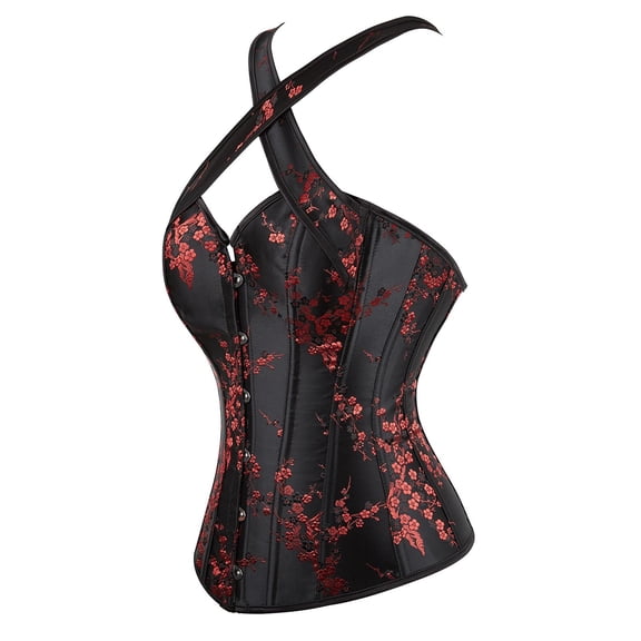 Gothic Wedding Corset Bustier Top Womens Black L