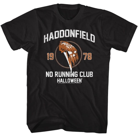 Halloween Haddonfield No Running Club Men's T Shirt Ironic Horror 1978