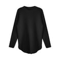 thumbnail image 5 of Womens Sweaters Fall Clothes Women Solid Pullover Round Neck Sweater Loose Long Sleeve Gentle Casual Knitted Sweater Top, 5 of 5