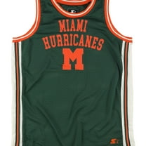 STARTER Mens University Of Miami Jersey, Green, Large
