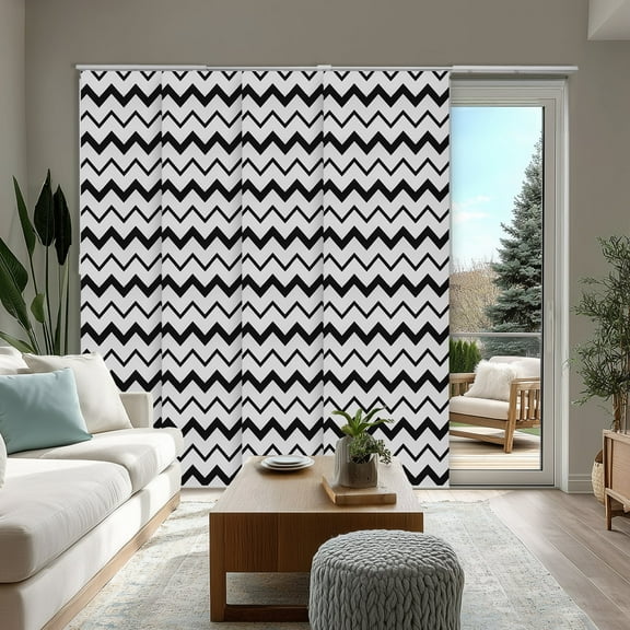 Chicology Adjustable Sliding Panel Blinds. Wave, 46"-86"W X 0"-96"H