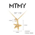 thumbnail image 4 of Collar MTMY con Colgante de Estrella de Mar y Perla con Baño de Oro, 4 of 6