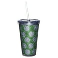 thumbnail image 1 of Green Polka Dot Bling Pattern Insulated Travel Cup, 1 of 1