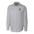 thumbnail image 2 of Men's Cutter & Buck Charcoal Grambling Tigers Vault Stretch Oxford Stripe Long Sleeve Button-Down Shirt, 2 of 3
