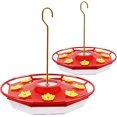 thumbnail image 1 of 2 paquetes de comederos para colibríes, comedero para colibríes de flores de 16 onzas líquidas con 8 estaciones de alimentación para exteriores, 1 of 5