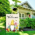thumbnail image 4 of Spring Welcome Gnome Garden Flag 12 x 18 inch Double Sided Outside decorations,Flower Butterfly Small Garden Flags For Outdoor Yard Lawn, 4 of 6