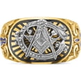 thumbnail image 4 of 14K Two-Tone Ibgoodman Men's Polished And Textured With Multi-Color Enamel Blue Lodge Master Masonic Ringsize 10 (Width 13.2) - Jbsp, 4 of 5