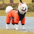 thumbnail image 3 of Pet Winter Warm Reflective Snowsuit Padded With Tow Hook (2XL, Orange), 3 of 4