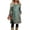 Army Green, variant on Women's Floral Print Long Sleeve Dress Casual Round Neck Midi with Pockets for Spring and Fall Daily Wear Green 2XL