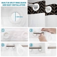 thumbnail image 4 of No Hook Shower Curtain, Simple Line Black Shower Curtains for Bathroom with See Through Top Window, Black Modern Art Geometric Waterproof & Washable Bath Curtain Small Stall 36"x78", 4 of 9