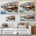 thumbnail image 4 of Designart "Reflective Moments at the Harbor Port V" Nautical & Beach Floater Framed Canvas Print, 4 of 7