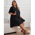 thumbnail image 4 of Vestido de invitada de boda Hanna Nikole, talla grande, con lentejuelas, negro, 4 of 7