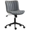 thumbnail image 1 of HOMCOM Armless Office Desk Chair, 360° Swivel Computer Chair, Dark Grey, 1 of 10