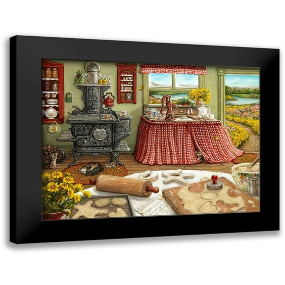 Kruskamp, Janet 14x12 Black Modern Framed Museum Art Print Titled - Cookie Baking Day