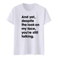 thumbnail image 4 of Womens Tees Sarcastic Funny Sayings Novelty Graphic Tees Womens Tops Dressy Casual White S, 4 of 5