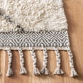 thumbnail image 3 of SAFAVIEH Casablanca Jarred Geometric Wool Shag Area Rug, Grey/Ivory, 8' x 10', 3 of 10