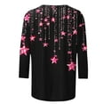 thumbnail image 3 of TaTaai Women's Casual 3/4 Sleeve T-Shirts Round Neck Cute Tunic Tops Basic Tees Blouses Business Work Tee Top Valentine's Day Gift, 3 of 7