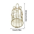 thumbnail image 3 of Mefallenssiah Gold Hollowed Out Iron Bell Candy Box with Bird Cage Shape Candy Box Metal Iron Box, 3 of 6