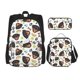 thumbnail image 1 of Disketp Rottweiler Mochila Estampada de Gran Capacidad con Lonchera y Estuche, Set de 3 Piezas para Estudiantes, 1 of 7