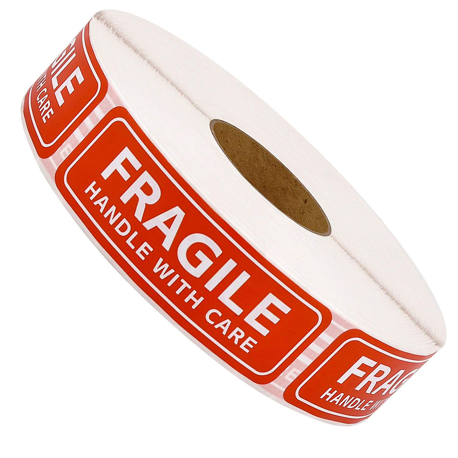 1"x 3"/300 Labels 1 Roll BRIGHT RED URGENT HWC Fragile Shipping Stickers 