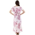 thumbnail image 4 of Women's Chiffon Cap Sleeves V-neck Long Dress, Rosalinda, XL, 4 of 4