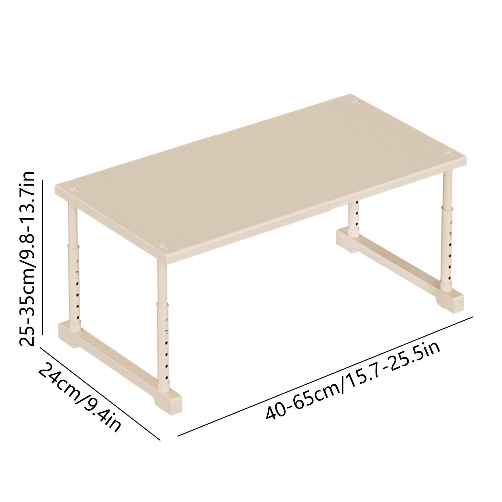 Expandable Shelf Organizer, 2 Tier Adjustable Cabinet Rack for Kitchen Pantry Counter Closet Storage(White-C)