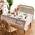 thumbnail image 4 of Valentine''s Day Tablecloth 60×84 Inch, Mini Love Hearts White Washable Table Cover for Party Picnic Dinner Decor, 4 of 6