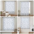 thumbnail image 5 of Light Blue Dandelion Semi Sheer Curtains Drapes for Living Room,Bedroom,French Doors Window 108 Inches Long,Spring Flowers Modern Minimalist Rod Pocket Chiffon Curtain Drapery Voile Draperies Panel, 5 of 8