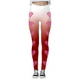 thumbnail image 3 of MKLEKYY Leggings de yoga de cintura alta con estampado floral para mujer, leggings de realce para fitness y entrenamiento 3, 3 of 4