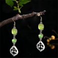 thumbnail image 1 of Pendientes colgantes de plata antigua para mujer y niña, de metal, estilo bohemio, estilo vintage, A38, 1 of 5